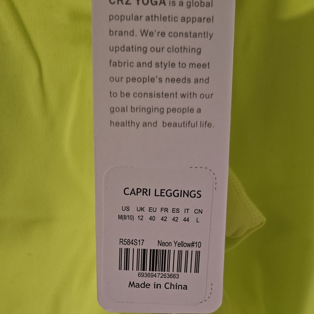 CRZ YOGA Neon Yellow Leggings - Picture 2 of 11